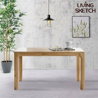 [리빙스케치] 칼리오 1400 원목 테이블 고무나무 4인 식탁