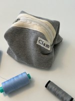 Clam round pouch _ Snug gray