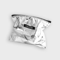 silver glow zipper pouch (2 size)