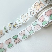 고양이친구들, 튤립친구티티 글리터다이컷마스킹테이프