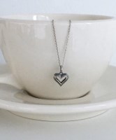 (silver925) doubling heart necklace