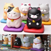 히게만쥬 방석위 고양이 피규어 5종세트