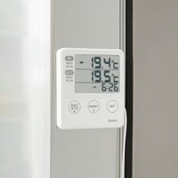 드레텍 냉장고 온도계 자석 부착 시계기능 O-433
