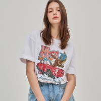 스피드78 피그먼트 티셔츠 (화이트)