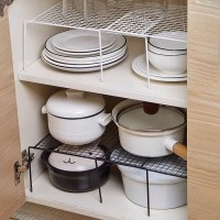 길이조절선반 싱크대 하부장 수납 격자형 화이트 L844