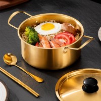 인덕션 라면냄비 18cm 스텐 뚜껑포함 양수냄비 N910