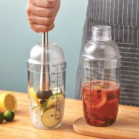 칵테일 쉐이커 500ML+20cm  스틱 세트  L002