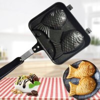 홈베이킹 붕어빵만들기 프라이팬 2구 붕어빵팬 K342