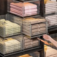 슬라이딩 옷정리함 투명 수납함 트레이 미디엄 F225