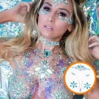 (당일출고) 페스티벌 페이스 바디 전신 큐빅 파츠 보석 스티커 12종