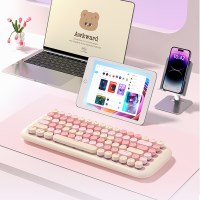 여성용  예쁜 저소음 LED 유선 키보드