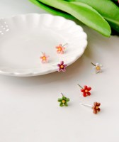 여자귀걸이 심플귀걸이 온실속안개꽃귀걸이[은침]