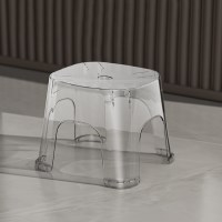 투명 다용도 욕실의자 미끄럼방지 보조 간이의자 발받침대 2size
