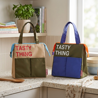 토트 배색 런치 직장인 도시락 보온보냉 쿨러백