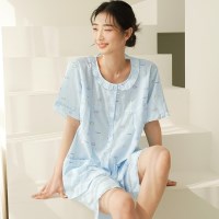 파란언더웨어 파스텔 베어 아사면 상하세트