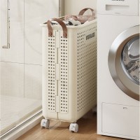 틈새 세탁바구니 폴딩 슬림 틈새바구니 세탁함 R120