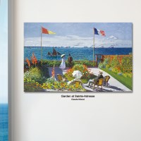 모네 생타드레스의 테라스 캔버스액자 작품명스티커 포함