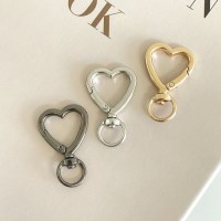 하트 키링 부자재 만들기 가방 꾸미기 재료 실버 열쇠 고리 백참