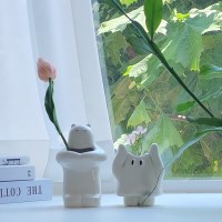 사이로이 고양이 도자기 화병