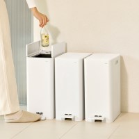 페달휴지통 15L 틈새 쓰레기통 양문형 무소음 쓰레기통