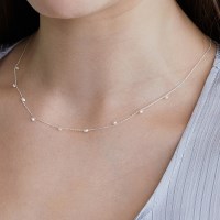 (실버925) 델리케이트 진주 체인 목걸이 NZ2417