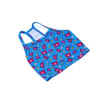 강아지쿨티 대형견여름옷 블루 키치 크롭 티셔츠