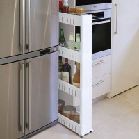 4단 틈새 수납장 얇은 틈새장 이동식 선반 DD-12770