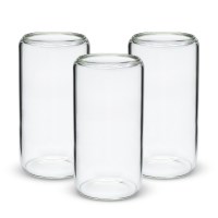 헥사 비어캔 내열유리컵 500ml 3P (컵만) 아이스잔 빨대물컵