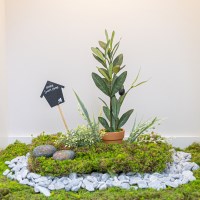 나만의 작은 정원 그린인테리어 조화 장식 37x35cm 플라워트리 녹색