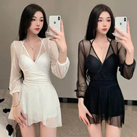 체형커버 여성 원피스수영복 홀터넥 비치 휴양지 실내 수영장 모노키