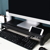 USB허브내장 컴퓨터 모니터받침대 수납 스탠드 선반