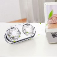 무선 미니선풍기 사무실 책상 침실 차량 라이트 듀얼선풍기