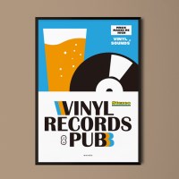바이닐 레코즈 펍 2 M 디자인 포스터 음악 카페