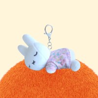 잠자는 미피 꽃무늬 키링_핑크