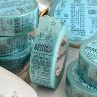 vintage ticket masking tape - Sky(Mint)