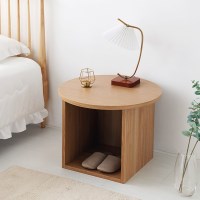 원형테이블 원목협탁 수납 침실 거실 사이드테이블