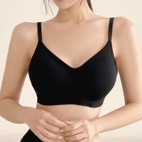 노와이어 심리스 드롭 브라 가슴라인 브래지어 브라렛