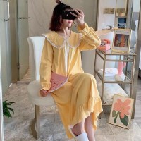 여성 데일리 카라레이스 잠옷 파자마 원피스
