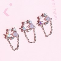 [낱개판매] 드리미 스타 체인 아웃컨츠 귓볼 피어싱