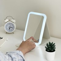 심플 접이식 LED 조명 거울 화장대 탁상 휴대용 거울 3colors