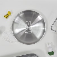 미피 스텐 원형 접시 아동 어린이 과일 간식 그릇 캠핑 식기 170mm