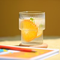 라벨르 스트라이프 2단 유리컵