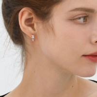 14KGF PIN 골드필드 핀 리본 링 귀걸이