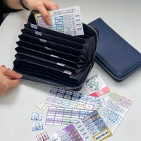 가죽 여행 지갑 베트남 동지갑 페소 바트 포켓 스티커 다낭 나트랑