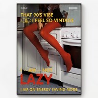 레트로 포스터 감성 액자 Lazy