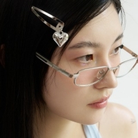 dangle heart metal hair pin
