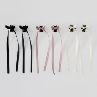 [2SET] mini tail ribbon hair pin (3colors)