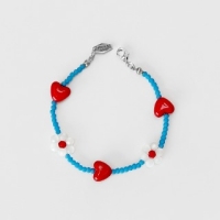 color pop flower & heart bracelet