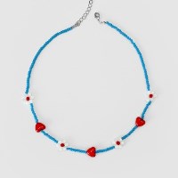 color pop flower & heart necklace