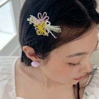 flower multi beads hair pin